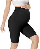 QGGQDD Maternity Biker Shorts Over Belly High Waisted for Pregnancy Yoga Workouts