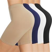 SIHOHAN 4 Pack Women Anti Chafing Shorts Smooth Under Dress Shorts Comfy Seamless Chub Rub Shorts for Yoga