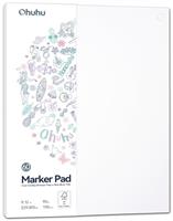 Ohuhu Sketchbook Bleedproof Double Sided, 60 Sheets/120 Pages of 150GSM Smooth Drawing Paper, Large Paper Size, Glue-Bound Art Book Marker Pad for Alcohol Markers Christmas