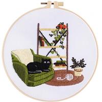 Traziewell Embroidery Kit for Beginner Adults Stamped Design
