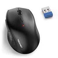 TECKNET 2.4G Wireless Mouse for Laptop, 4800 DPI Optical Computer Mice with 6 Adjustable Levels, 30 Months Long Battery Life Cordless USB Silent Mouse for Notebook, PC, Office Home Work (Blue)