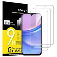 NEW'C 3 Pack Designed for Samsung Galaxy A25 5G, M34 5G Screen Protector Tempered Glass,Case Friendly Scratch-proof, Bubble Free, Ultra Resistant