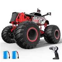 Remote Control Car Age 6+ for Kids 2.4Ghz 1:14 Remote Control Monster Truck All Terrain Big Wheel 50+ mins Two Rechargeable Batteries 15 km/h RC Monster Car Gift for Kids (Eagle 68)