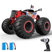 Remote Control Car Age 6+ for Kids 2.4Ghz 1:14 Remote Control Monster Truck All Terrain Big Wheel 50+ mins Two Rechargeable Batteries 15 km/h RC Monster Car Gift for Kids (Eagle 68)