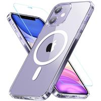 OWKEY Magnetic for iPhone 11 Case, [Compatible with MagSafe & Military-Grade Protection] with Screen Protector, Anti-Yellowing Shockproof Protective Phone Case for iPhone 11 6.1 Inch