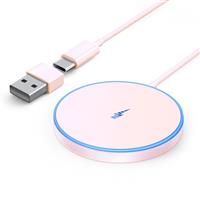 Magnetic Wireless Charger Fast Apple Mag-Safe Charger for iPhone 16 Pro Max/16 Pro/16 Plus/16/15 Pro Max/15/14/13/12 Series AirPods3/2 LED Magnet Charging Pad Mag Safe Charger with Dual Charging Ports