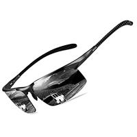 Bircenpro Mens Sunglasses Polarised UV-Protection: Carbon Fiber Frame Sport Black Shades for Men Driving Fishing Cycling Golf BC2683