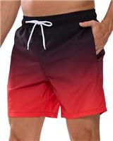 Swimming Shorts Men Swimming Trunks with Zipper Pockets Quick Dry Board Shorts Mens Beach Shorts with Mesh Lining