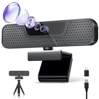 Webcam HD 1080p Web Camera, USB PC Computer Webcam with Microphone, Laptop Desktop Full HD Camera Video Webcam 110 Degree Widescreen, Pro Streaming Webcam for Recording, Calling, Conferencing, Gaming