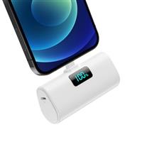 HETP Mini Power Bank 5200mAh, 20W PD Fast Charging Portable Charger, LCD Display Battery Pack, Ultra-Compact Powerbank Compatible with iPhone 14/14 Pro Max/13/13 Pro Max/12/11/XR/X/8, etc Green