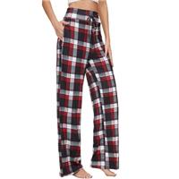 iniber Women's Floral Wide Leg Pajama Pants Casual Yoga Palazzo Drawstring Loose Trousers