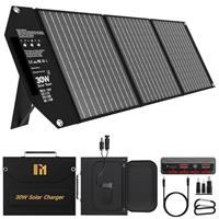 Mesuvida 30W/60W/100W Portable Solar Panel, Foldable & Lightweight with Kickstand