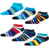 MAKABO Colorful Funny Mens Ankle Socks, 6 Pairs Crazy Geomet