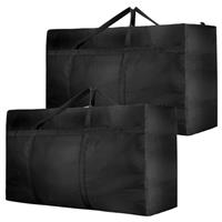 SUNNOW Large Storage Bag, Extra Large Storage Bag with Zips for Moving House Storage Clothes Bedding Duvet Quilt Blankets Waterproof Jumbo Storage Bags Moving Totes