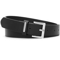 WHIPPY Women Leather Belt for Jeans Dresses Trousers Fashion Casual Belt with Silver Square Buckle