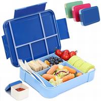 Bugucat Bento Lunch Box 1330ML,Kids Lunch Box Bento Boxes with 6 Compartments Cutlery,Leak Proof Lunchbox Snack Boxes for Kids Adult,Kids Lunch Box with