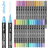 Shuttle Art 28 Colours Dual Tip Acrylic Paint Pens