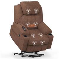YONISEE Lift chairs recliners for elderly,Recliner Chair with Massage and Heat, Extended Footrest, Heavy Duty Motor Large Recliners for Living Room USB Port, Cup holders, 2 Side Pockets
