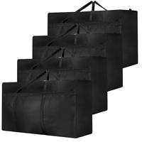 SUNNOW Large Storage Bag, Extra Large Storage Bag with Zips for Moving House Storage Clothes Bedding Duvet Quilt Blankets Waterproof Jumbo Storage Bags Moving Totes