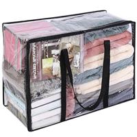 Vieshful Clear Comforter Storage Bag, Clothes Storage Bag with Zipper Closet Organizer, Plastic Storage Containers Moving bags for Comforter, Blanket, Bedding, Duvet, Toys