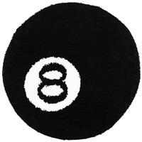 8 Ball Rug Simulation Billiards Round Rugby Decorative Carpet 60CM 80CM Absorbent Non Slip Soft Bath Mat Machine Washable for Living Room Party Decorations