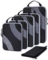 BAGSMART Compression Packing Cubes, 4/6 Set Travel Packing Cubes for Carry on Suitcases, Compression Suitcase Organizers Bag Set & Travel Cubes for Luggage, Lightweight Packing Organizers