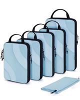 BAGSMART Compression Packing Cubes, 4/6 Set Travel Packing Cubes for Carry on Suitcases, Compression Suitcase Organizers Bag Set & Travel Cubes for Luggage, Lightweight Packing Organizers