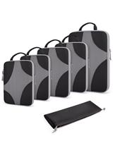 BAGSMART Compression Packing Cubes Set for Travel, 6 Set Packing Cubes Clothes Storage Bags for Carry On Suitcase, Lightweight Travel Essentials (6-Pack (1L+2M+2S+1Shoe Bag)