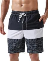 Arcweg Mens Long Swimming Shorts Swim Shorts with Zip Pockets for Men Quick Dry Mens Swimming Trunks Adjustable Drawstring Board Shorts Surf Beach Shorts