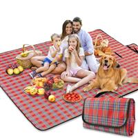 SOMIYAMI Tartan Picnic Blanket Waterproof, Garden Outdoor Camping Blanket, Beach Picnic Mat With Carrying Handle, Washable Multipurpose 150 x 200cm