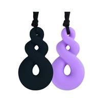 Silicone Chew Necklace, 2 Pack Sensory Chew Toys Bundle for