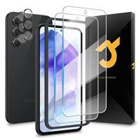 JZG 2+2 Pack Tempered Glass for Google Pixel 8 Pro Screen Protector, 2 Pack Camera Lens Protector, Temperature Sensor & Support Fingerprint Unlock, Easy Installation, Anti-Scratch, HD Clear