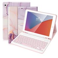 SOPPY Bluetooth Keyboard Case for iPad 10.2-inch (7th/8th/9th Gen) 10.9-inch (10th Gen) 11-inch (Pro/Air), Detachable Keyboards with Built-in Pencil Slot, Rechargeable Wireless Protective Cover