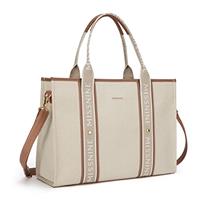 Missnine Laptop Canvas Tote Bags for Women with Liner 15.6 Inch Elegant Work Shoulder Bag Large Handbag for School Office Business