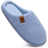 ONCAI Mens Slippers Memory Foam Slippers Slip On Warm Fluffy House Indoor/Outdoor Shoes With Anti-skid Sole