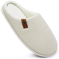 ONCAI Mens Slippers Memory Foam Slippers Slip On Warm Fluffy House Indoor/Outdoor Shoes With Anti-skid Sole