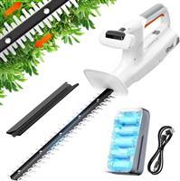 Litheli 2-in-1 Cordless telescopic hedge trimmer and Pole Saw, with 2.0Ah Battery, Shoulder Strap. 47cm Long Reach Hedge Cutter, 20cm Chain Saw with Extension Pole for Branch CuttingTrimming Pruning