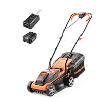 LawnMaster MX 24V 34cm Cordless Lawnmower Plus Spare BatteryMX 24V 4.0Ah Lithium Ion Battery and F