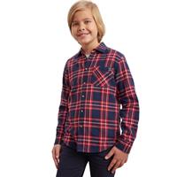 DELLMOOR/Shishoo Boys Plaid Flannel Shirts, Boys Lumberjack Long Sleeve Tartan Sleek and Long Sleeve Cotton Shirts, Lightweight Regular Fit Casual Chack Shirt for Kids, Ages 7-13 Years