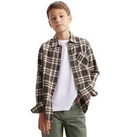 DELLMOOR/Shishoo Boys Plaid Flannel Shirts, Boys Lumberjack Long Sleeve Tartan Sleek and Long Sleeve Cotton Shirts, Lightweight Regular Fit Casual Chack Shirt for Kids, Ages 7-13 Years