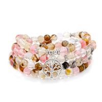 8mm Mala Beads 108 Meditation Bracelet Necklace with Tree of