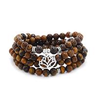 Handmade 108 Stone Mala Beads with Tree of Life Charm - Wear
