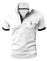GLESTORE Mens Short Sleeve Polo Shirts Golf T-Shirts for Men Cotton T Shirt Poloshirt