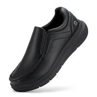 FitVille Mens Loafers Slip On Leather Shoes Wide Fit Comfortable Moccasins Casual Walking Sneakers for Men