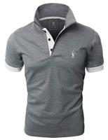 GLESTORE Mens Short Sleeve Polo Shirts Golf T-Shirts for Men Cotton T Shirt Poloshirt