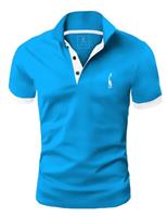 GLESTORE Mens Short Sleeve Polo Shirts Golf T-Shirts for Men Cotton T Shirt Poloshirt