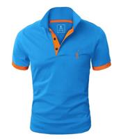 GLESTORE Mens Short Sleeve Polo Shirts Golf T-Shirts for Men Cotton T Shirt Poloshirt