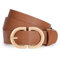 WHIPPY Women Leather Belt for Jeans Trousers Dresses Ladies Fashion Belt with Gold Buckle