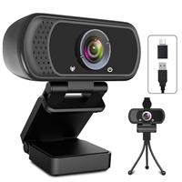 Webcam HD 1080p Web Camera, USB PC Computer Webcam with Microphone, Laptop Desktop Full HD Camera Video Webcam 110 Degree Widescreen, Pro Streaming Webcam for Recording, Calling, Conferencing, Gaming