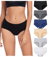 wirarpa Underwear Women Cotton Ladies Knickers Comfortable Pants for Women Full Coverage Briefs 6 Pack